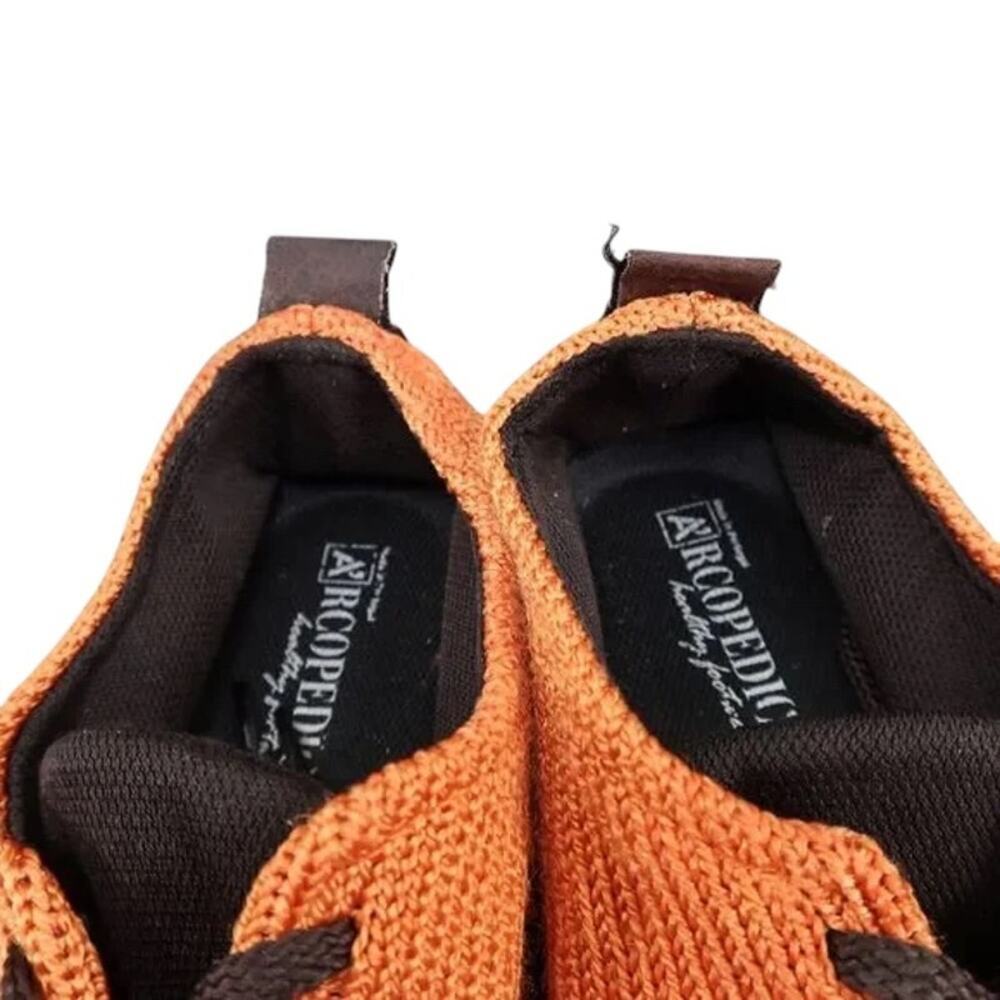 Arcopedico Shoes Womens 38 Casual Oxford Sneakers Knit Comfort Fashion Orange - Picture 13 of 16